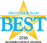 Logo Recognizing A Step Above Foot Care's affiliation with Press Telegram 2016